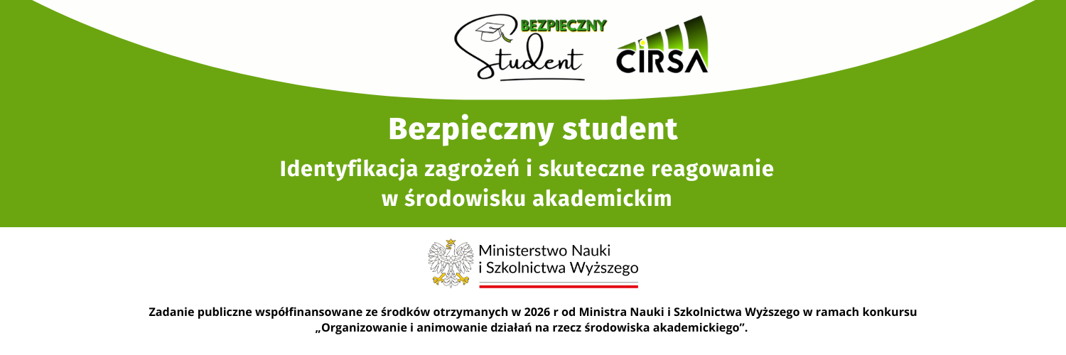 Oficjalna grafika projektu: Bezpieczny student